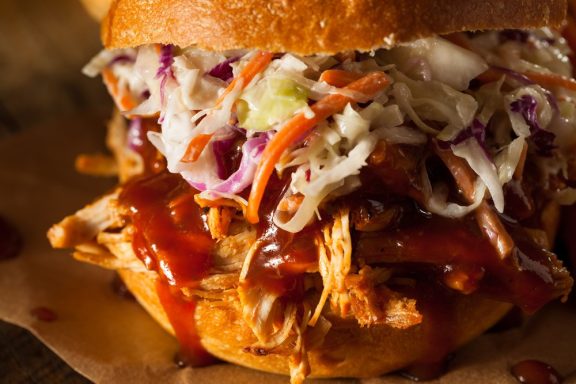 Texas BBQ Burger leckeres Pulled Pork